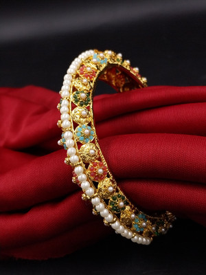 aarnaa Alloy Gold-plated Bangle Set(Pack of 2)