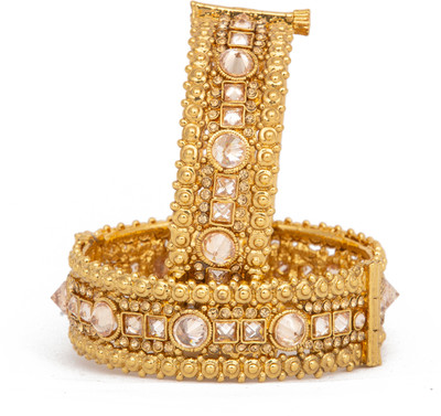 Raddhi Jewels Brass Gold-plated Bangle Set(Pack of 2)