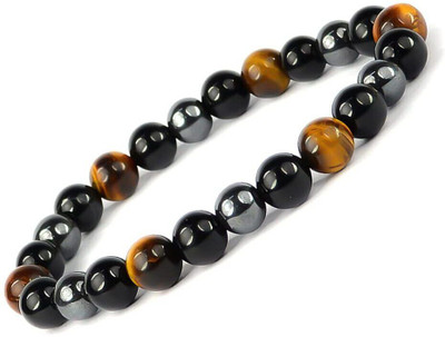 Malas Collection Crystal, Tiger's Eye, Black Obsidian Beads Bracelet