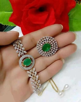 DENICRAAS Alloy Diamond Gold-plated Ring Bracelet