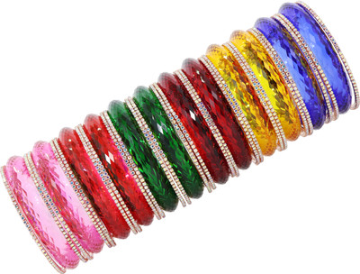 ZULKA Plastic Zircon Bangle Set(Pack of 36)