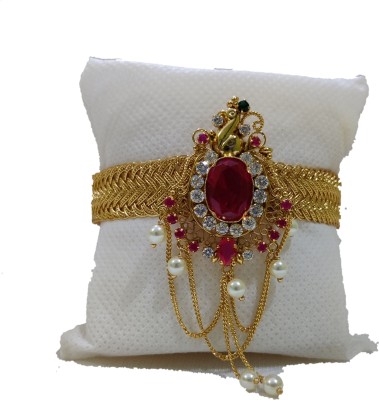 Raikar Jewellers Copper Pearl Gold-plated Armlet