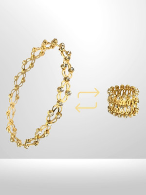 RKB SALES Alloy Cubic Zirconia Gold-plated Bracelet