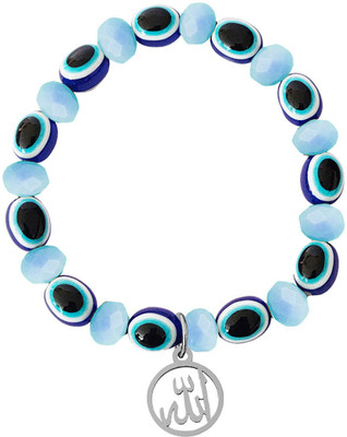 Shiv Jagdamba Crystal, Stainless Steel Crystal Sterling Silver Bracelet