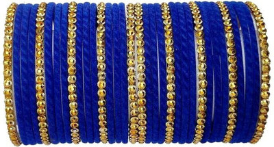 Suhagan Glass Beads Gold-plated Bangle Set(Pack of 10)
