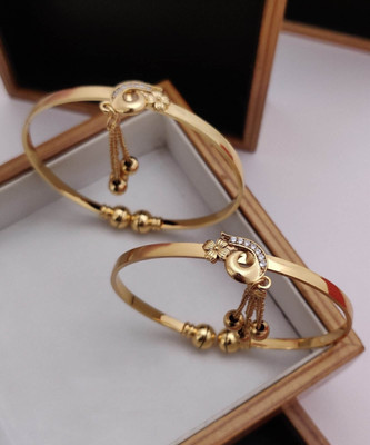 SHIVAY FASHION HUB Alloy Beads Gold-plated Bangle Set(Pack of 2)