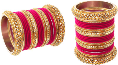 Terraband Alloy Crystal Bangle Set(Pack of 56)