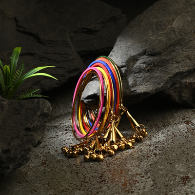 AFAST Metal Bangle Set(Pack of 10)