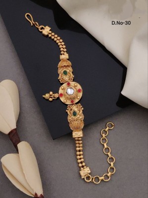 SHIVAY FASHION HUB Alloy Diamond Gold-plated Bracelet