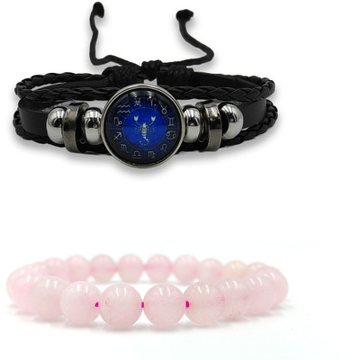 BHAGYA G Stone, Crystal Quartz Bracelet(Pack of 2)
