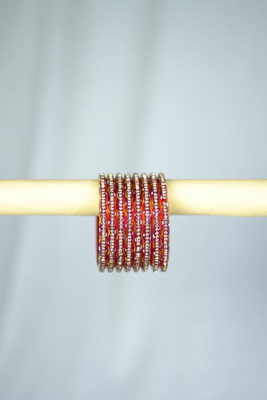 WEAR YOUR SHAINE Glass Bangle Set(Pack of 8)