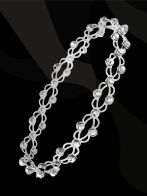 RKB SALES Alloy Cubic Zirconia Silver Bracelet