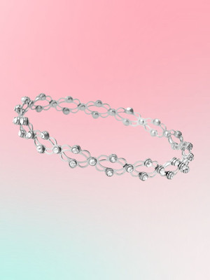 RKB SALES Alloy Cubic Zirconia Silver Bracelet