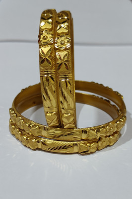 AnjaliImitation Brass Gold-plated Bangle Set(Pack of 4)