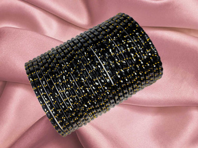 Glasswork Glass Cubic Zirconia Bangle Set(Pack of 24)