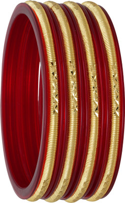 Barffy collections Plastic Gold-plated Bangle Set(Pack of 4)