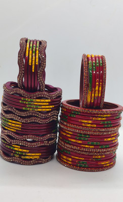 LUCKY SUHAG CHURA Lac Bangle Set(Pack of 2)