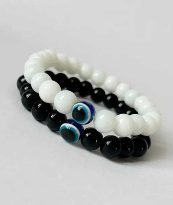 SSUNIQ Evil Eye Beads Charm Bracelet(Pack of 2)