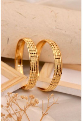 TSF Jewellery Copper Gold-plated Bangle(Pack of 2)