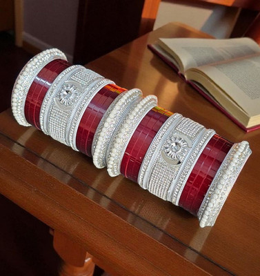 Mehpriye Alloy Beads Silver Chudas(Pack of 22)