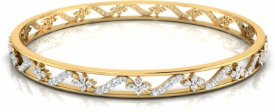 Iski Uski Store Sterling Silver Cubic Zirconia Gold-plated Bangle