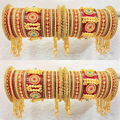SHIVANSH BANGLES Stone, Plastic Bangle Set(Pack of 2)
