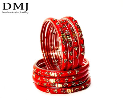 DMJ Glass Bangle Set(Pack of 8)