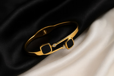 tasmaye Stainless Steel Gold-plated Bracelet Set