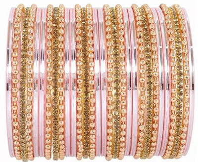 DONERIA Metal Zircon Bangle Set(Pack of 30)
