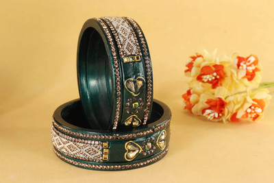 ZULKA Lac Diamond, Zircon Bangle Set(Pack of 6)