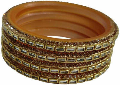 KAMAAKSHI FASHION COLLECTIONS Plastic Cubic Zirconia Bangle Set(Pack of 4)