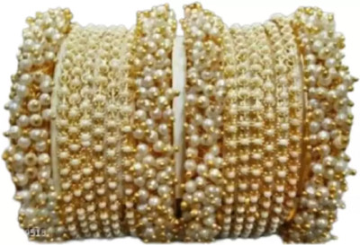 Terraband Alloy Pearl Gold-plated Bangle Set(Pack of 16)