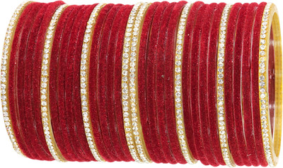 ZULKA Glass Zircon Bangle Set(Pack of 32)