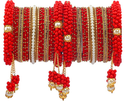 GLIKA Metal Zircon Bangle Set(Pack of 38)