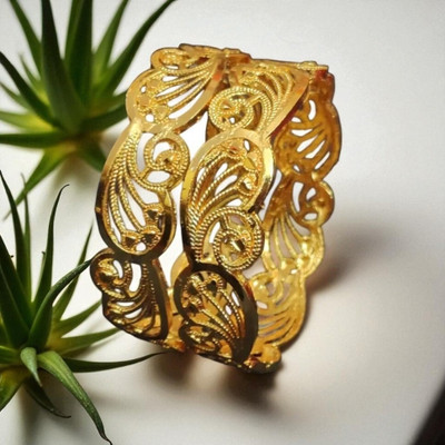 ANOUK Brass Diamond Gold-plated Bangle Set(Pack of 2)