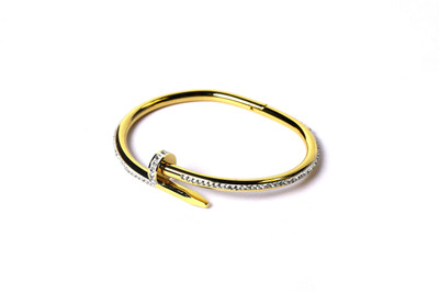 JASUNIQ Stainless Steel Cubic Zirconia Gold-plated Bracelet