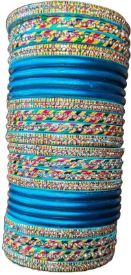 manka fashion Lac Crystal Bangle Set(Pack of 10)