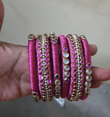 Lei Plastic Crystal Bangle Set(Pack of 6)