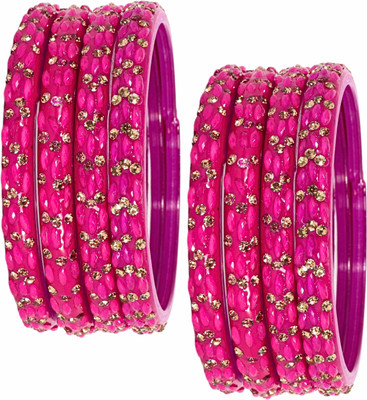 LAVAZZA Glass Bangle Set(Pack of 8)