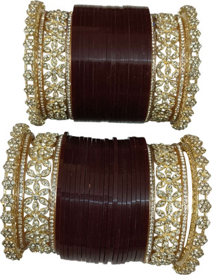 MS RAJESHWARI Plastic Cubic Zirconia, Crystal Chudas(Pack of 2)