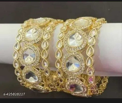 jayajwell Alloy Gold-plated Bangle Set(Pack of 6)