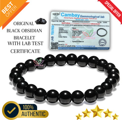 VIBESLE Stone, Black Obsidian Bracelet