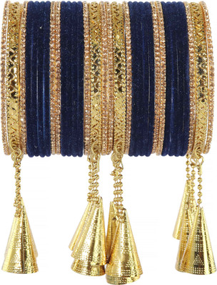 ZULKA Metal Zircon Bangle Set(Pack of 32)