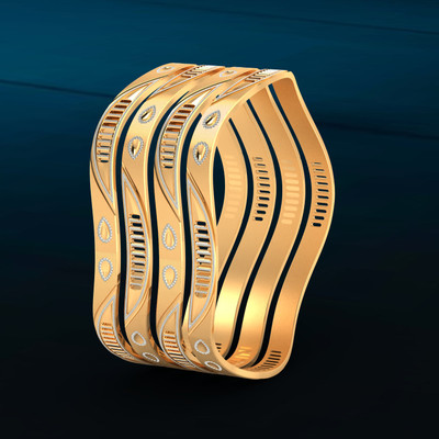 ANOUK Brass Gold-plated Bangle Set(Pack of 4)