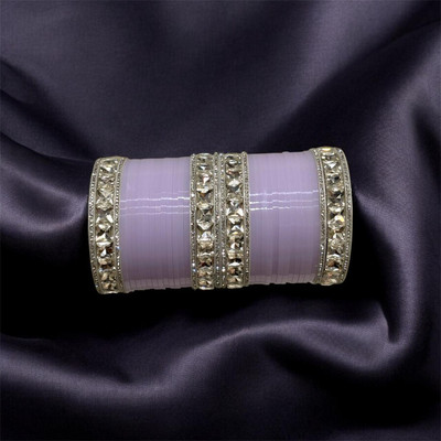 BBS Plastic Zircon Silver Chudas(Pack of 10)