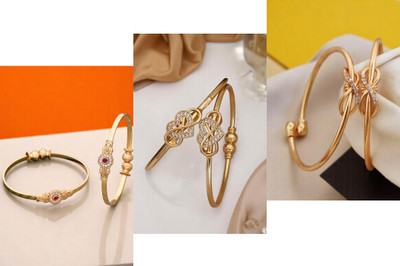 Hetshree Brass Diamond Gold-plated Bangle(Pack of 6)