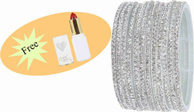 Aleen Glass Zircon Bangle Set(Pack of 12)