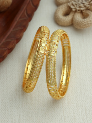 vani enterprise Brass Gold-plated Bangle(Pack of 2)