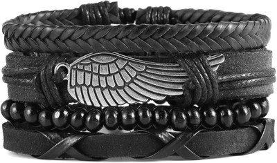 Elanora Jewels Leather Bracelet(Pack of 4)