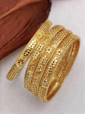HD PITHADIYA Alloy Gold-plated Bangle Set(Pack of 4)